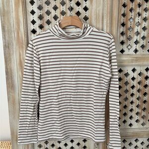 Striped Women's mockneck